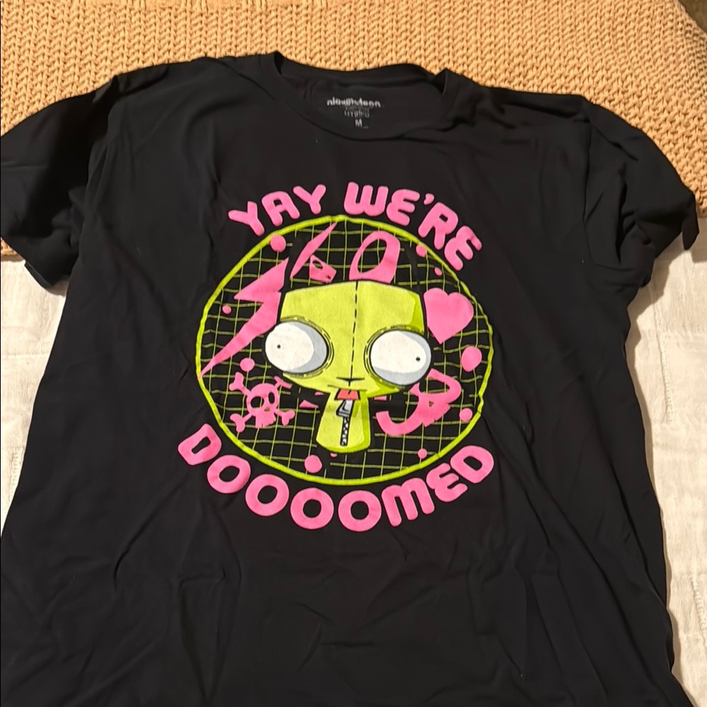 Nickelodeon Black and Pink Short Sleeve Tee